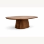 Marmoholz Montemerano Legno – Stolik Kawowy Owalny | Brązowy Mango | 120 x 70 cm